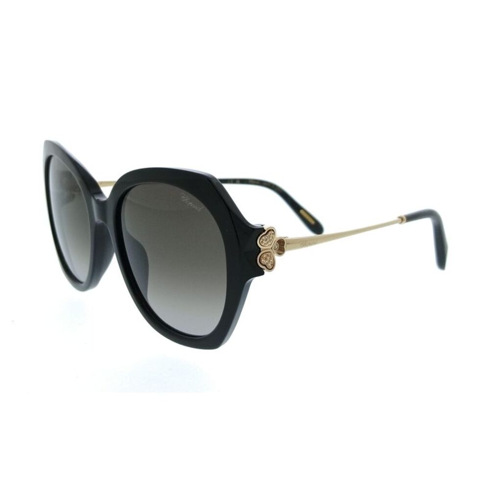 Chopard SCH354S54700K Shiny Black Cat Eye Womens Sunglasses
